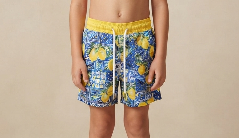 Kids Swimming Shorts LEMON PRINT