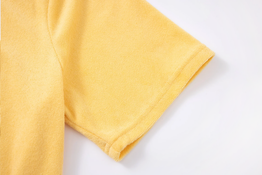 towel polo shirt yellow