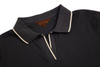 black open-collar shirt