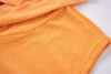 orange sleeveless towel hoodie