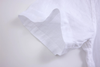white linen short-sleeve shirt