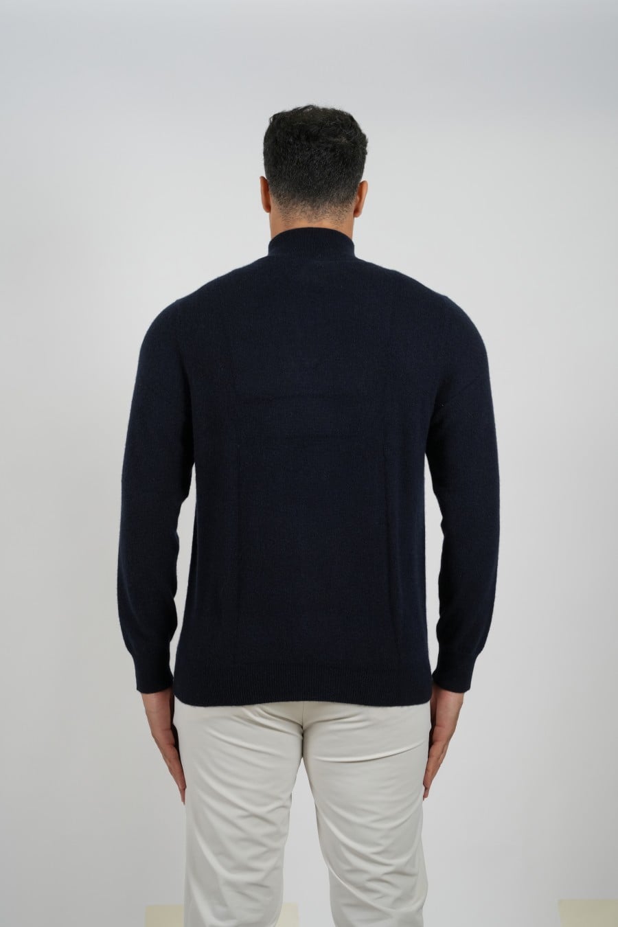 Cashmere Pullover Zipper Black