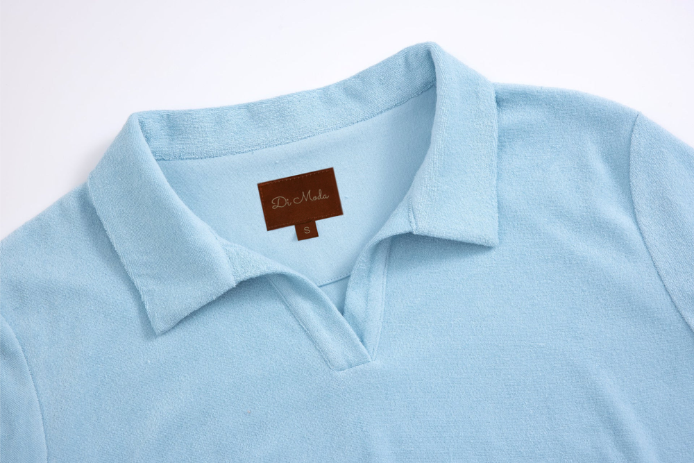 towel polo shirt babyblue