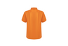 orange linen short-sleeve shirt