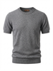 Cashmere Round Neck Short Sleeve Grey