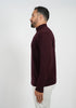 Wool Pullover Zipper-  Maroon