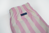 pink striped swim shorts
