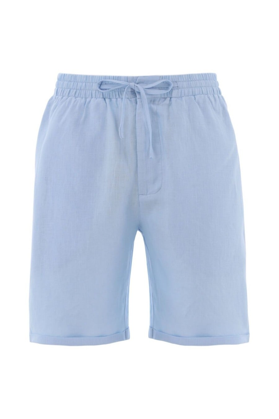 Linen shorts-Baby Blue