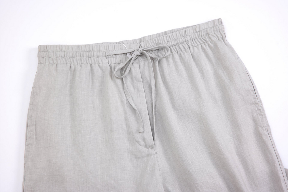 grey linen pants