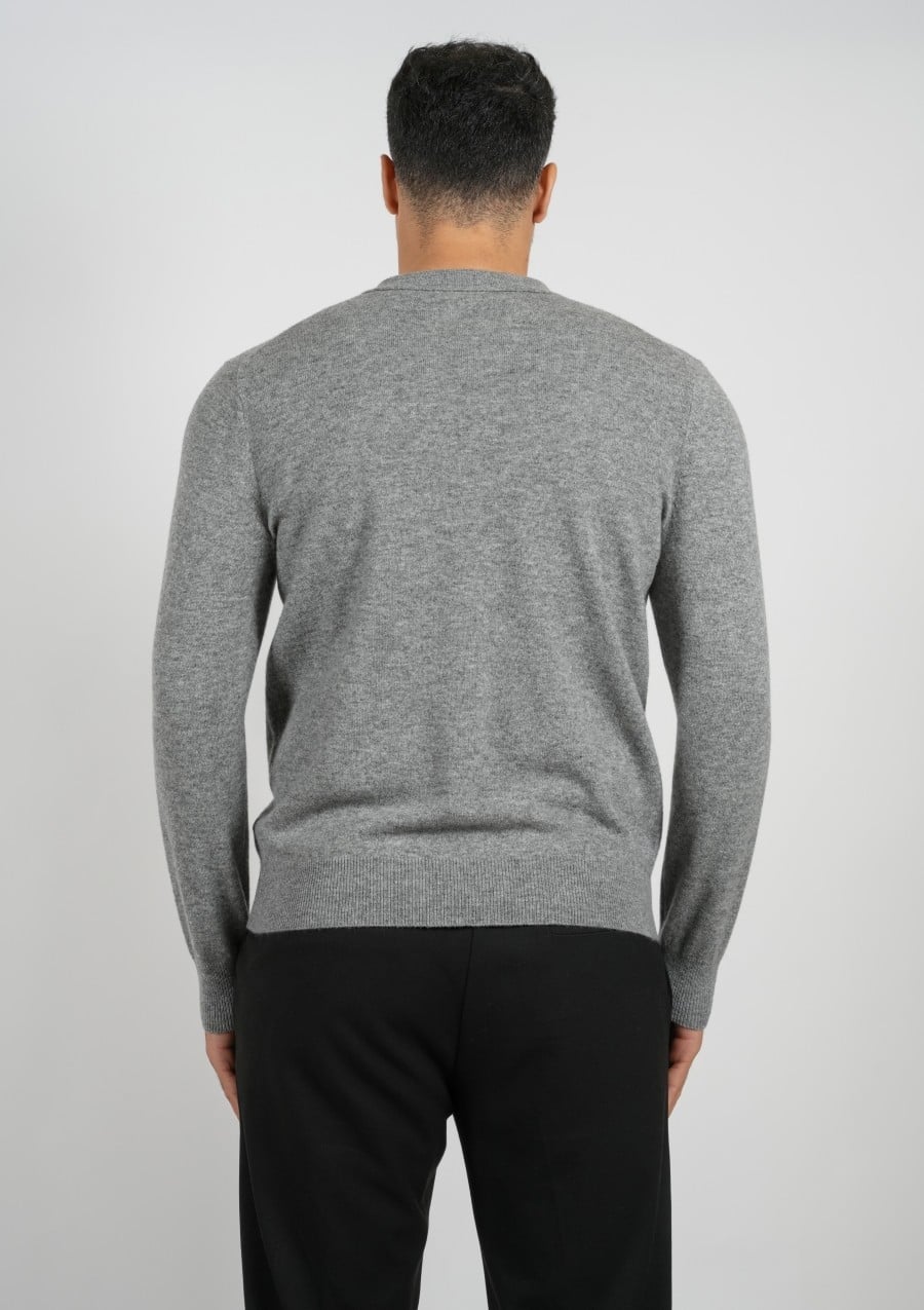 Wool Pullover Polo - Gray