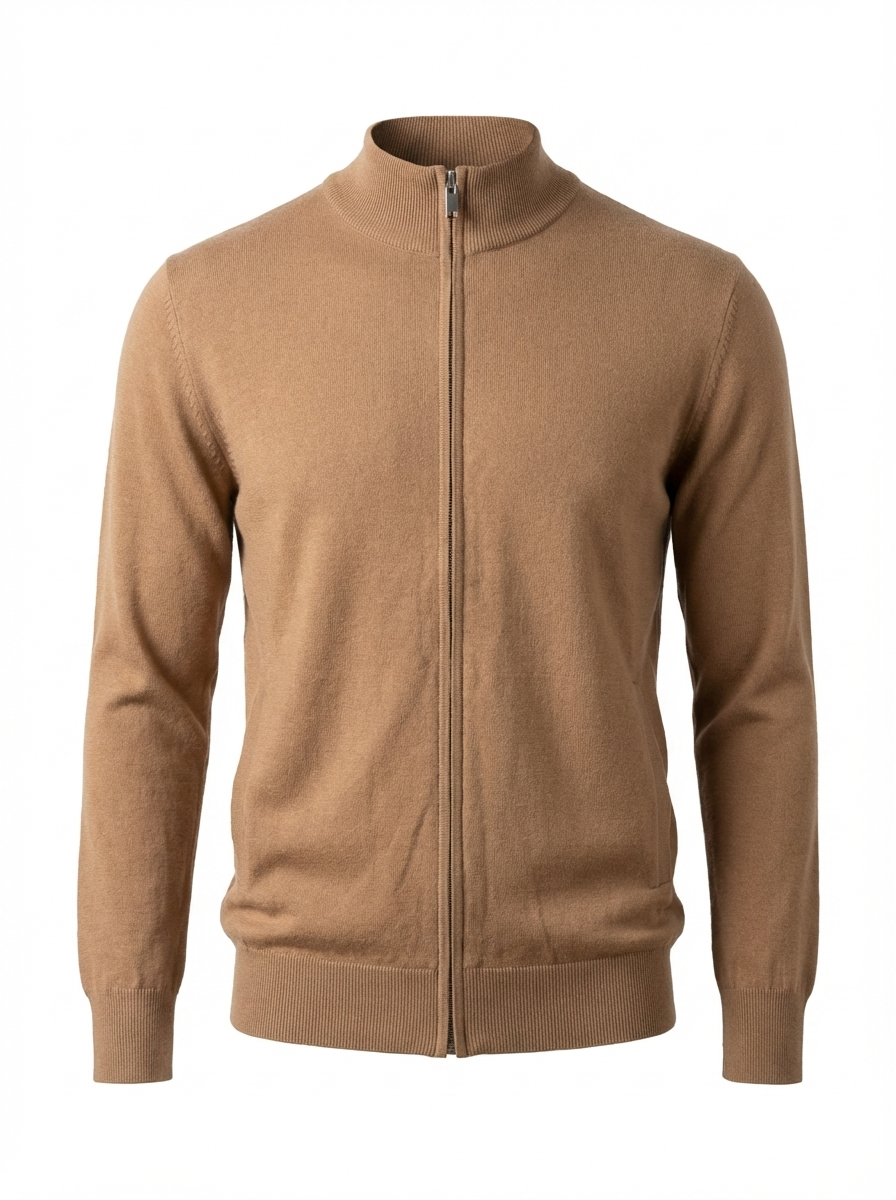 Wool Full Zipper Long Sleeve