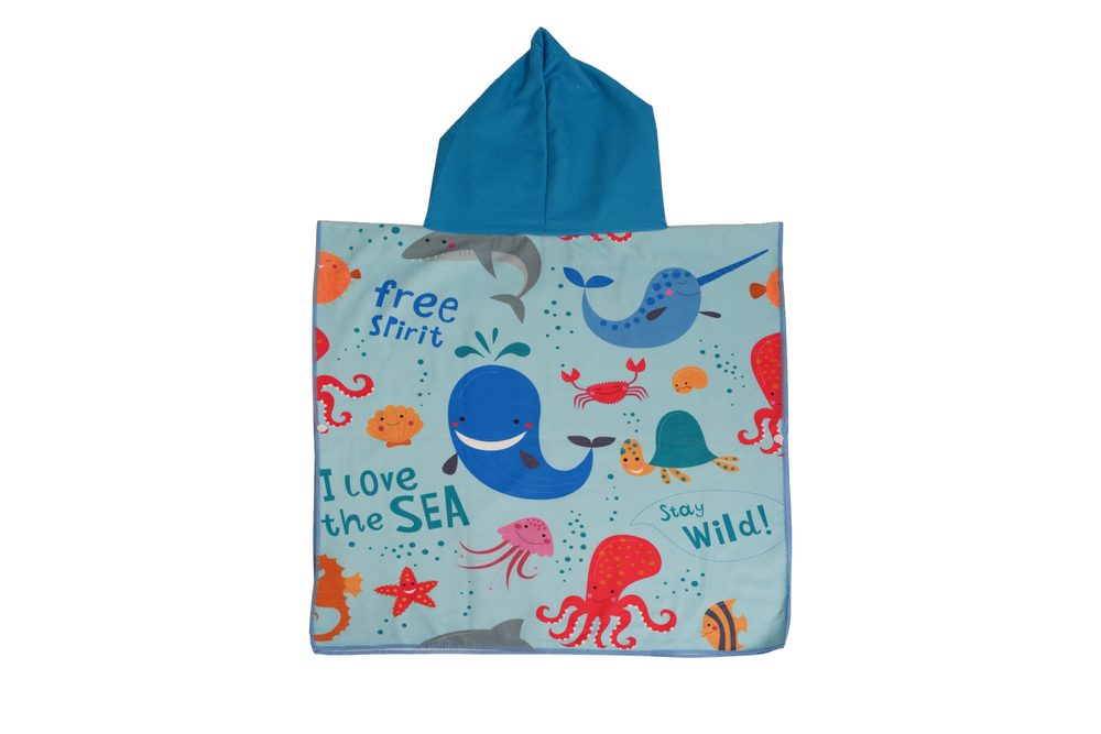 kids hooded beach towel – free spirit