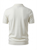 Wool Polo With Zipper Short Sleeve CREAM