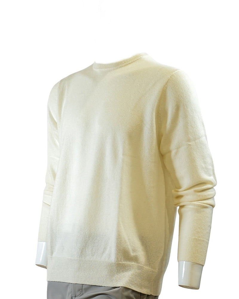 Cashmere Circle Pullover White