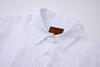 white linen short-sleeve shirt