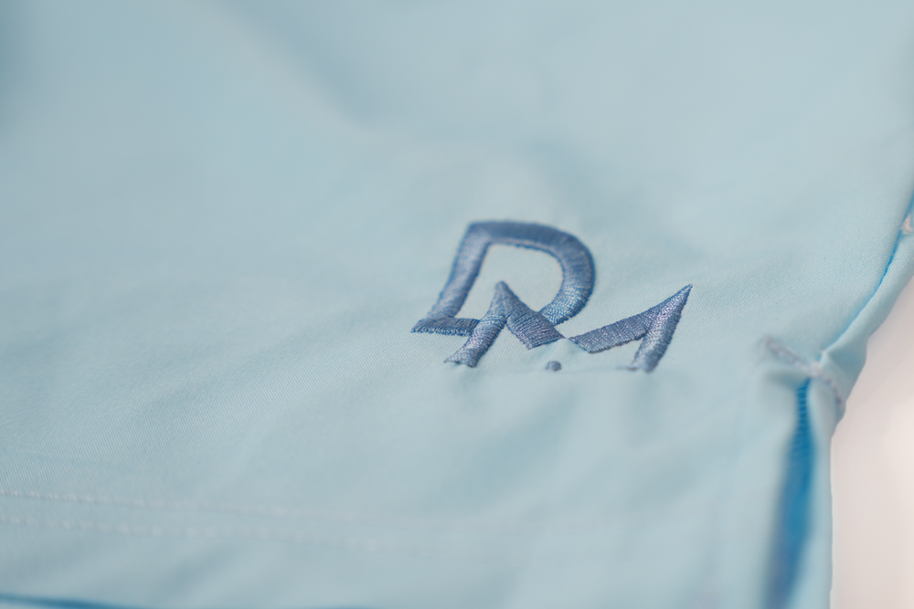 solid babyblue swim shorts