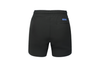 solid black swim shorts
