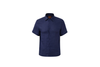 navy linen short-sleeve shirt