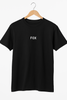 black "fox" graphic tee with fox illustration – t-shirt