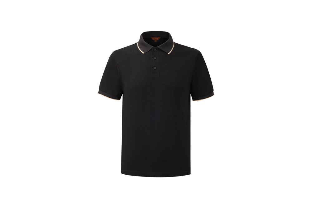 black classic polo t-shirt