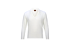 white v neck long sleeve shirt