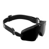 full-view protective sport goggles black