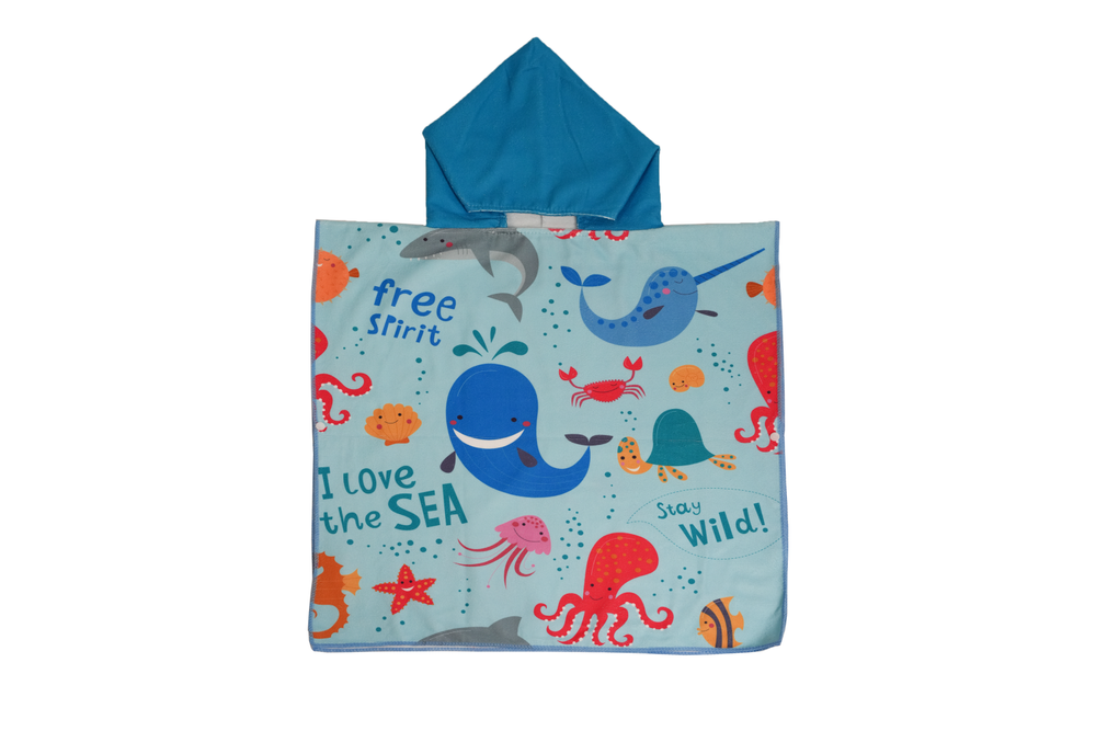kids hooded beach towel – free spirit