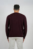 Wool Pullover Circle Neck Maroon