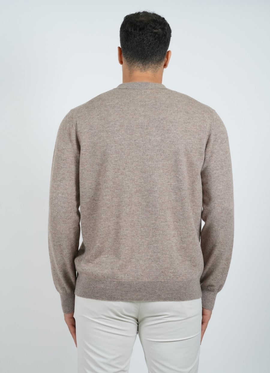 Wool Pullover Polo - Camel