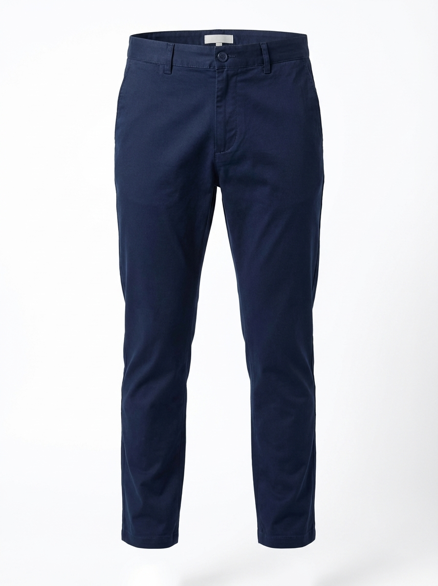Men’s MS Navy Tailored Cotton Trousers – Relaxed Fit