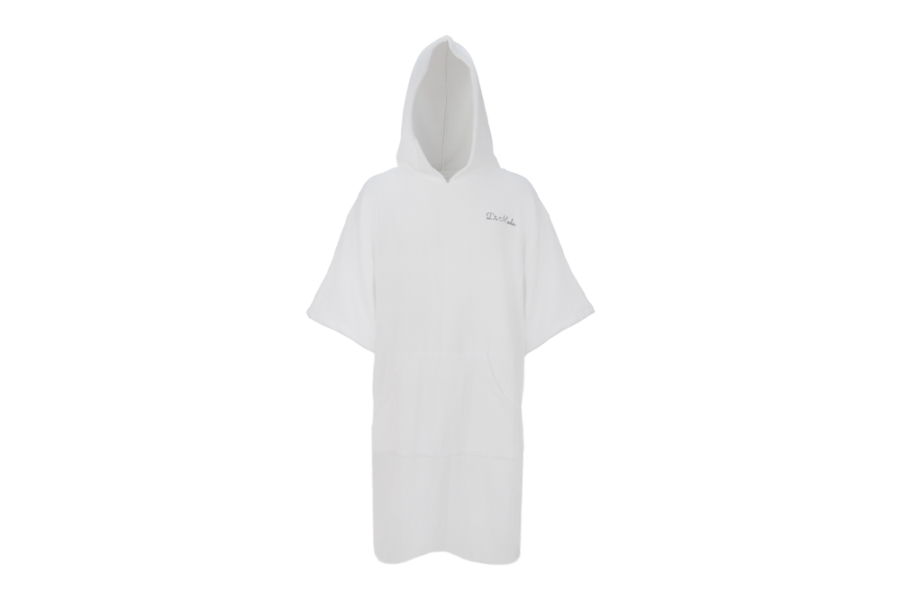 white hooded towel– short sleeve free size