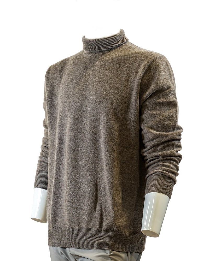 Cashmere High Neck Pullover Camel
