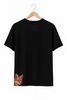 black "fox" graphic tee with fox illustration – t-shirt