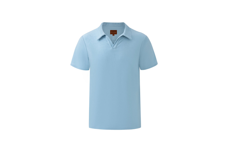 towel polo shirt babyblue