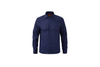 navy linen long-sleeve shirt