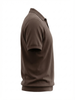 Wool Polo Short Sleeve V Neck With Stitch ( Thin ) BROWN