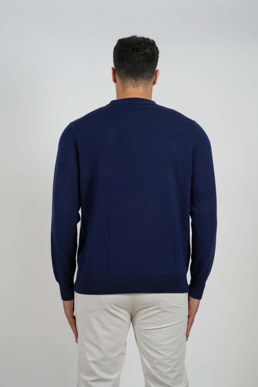 Cashmere Pullover Polo Navy