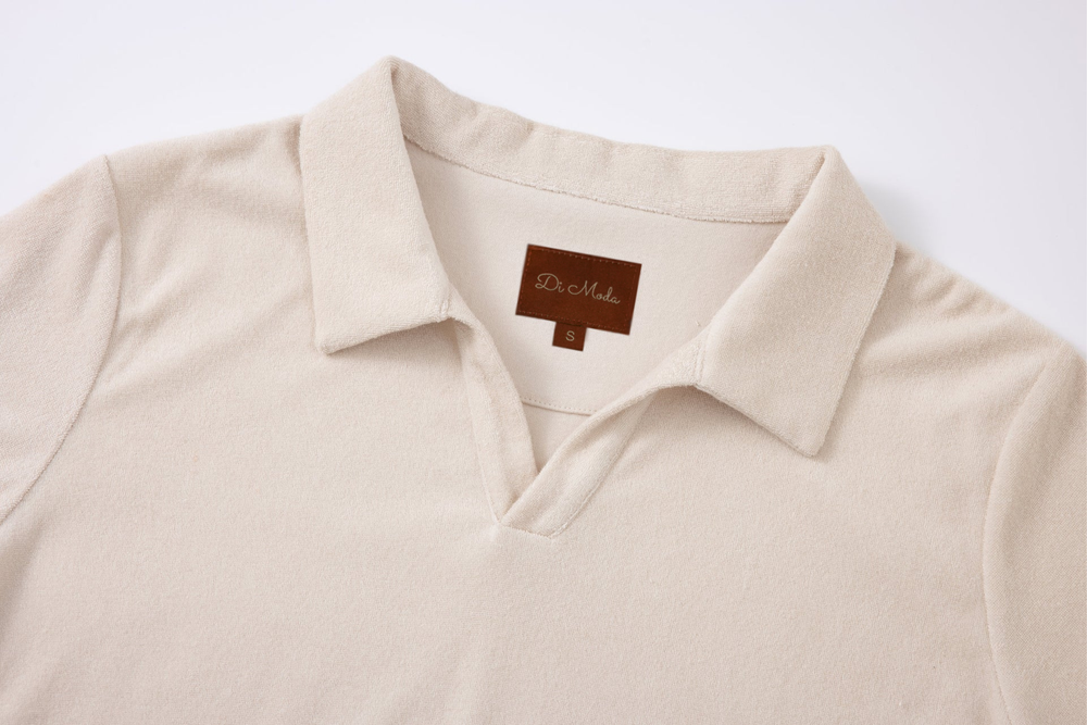 towel polo shirt beige
