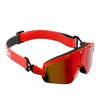 full-view protective sport goggles red