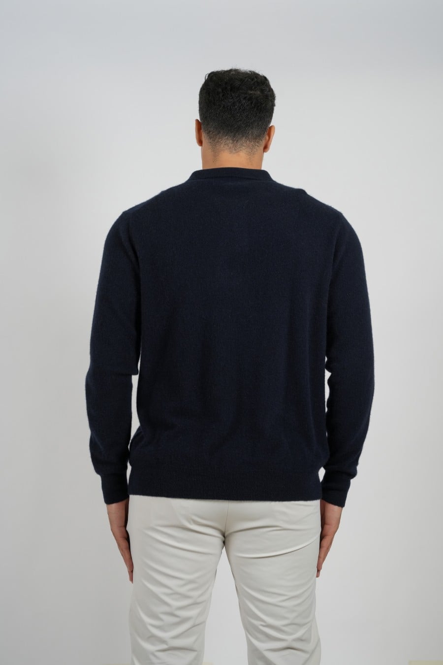 Cashmere Polo Pullover Black