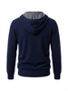 Cashmere Cardigan With Hoodie NAVY