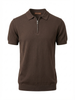 Wool Polo With Zipper Short Sleeve