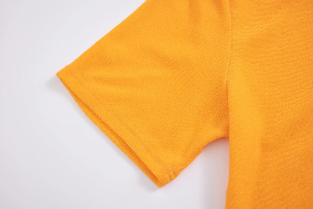 towel polo shirt orange