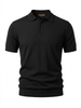 Wool Polo Thin With Button Short Sleeve