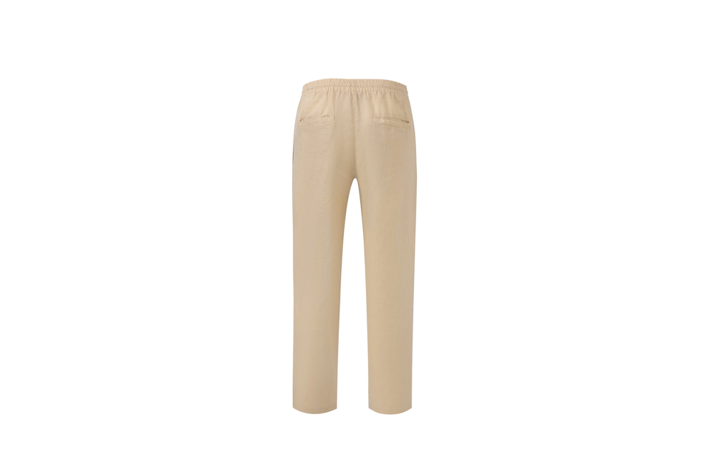 beige linen pants