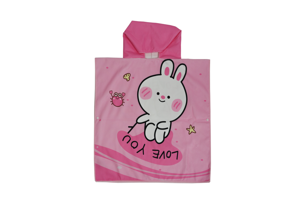 kids hooded beach towel – the rabbit