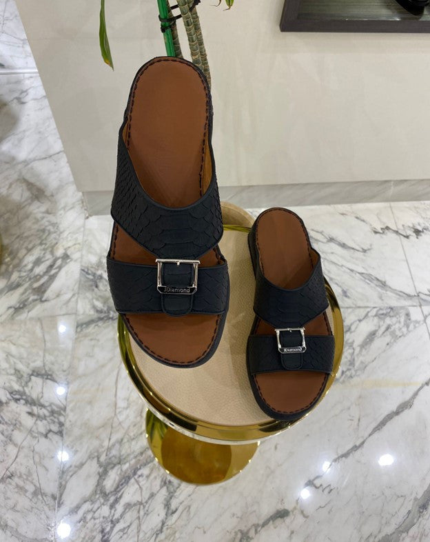 j-diamond – 1493/58 signature python sandals – premium italian leather