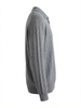 Wool Polo V Neck Long Sleeve With Thick Lines On The Body LT.GREY
