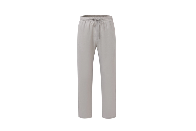 grey linen pants