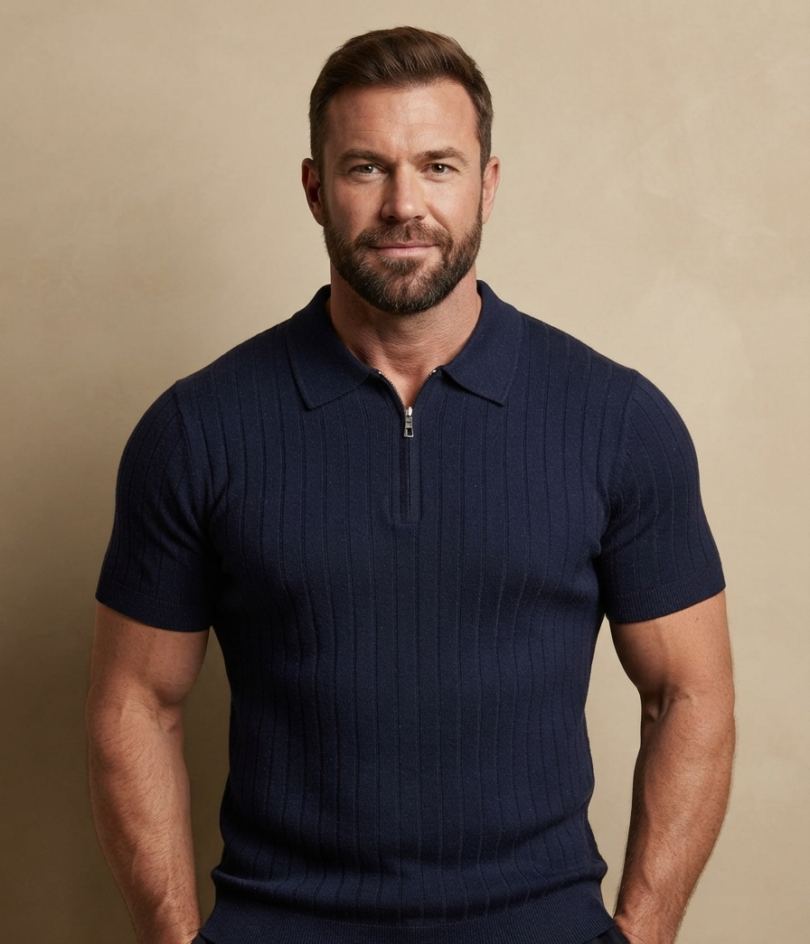 Polo T-Shirt With Zipper